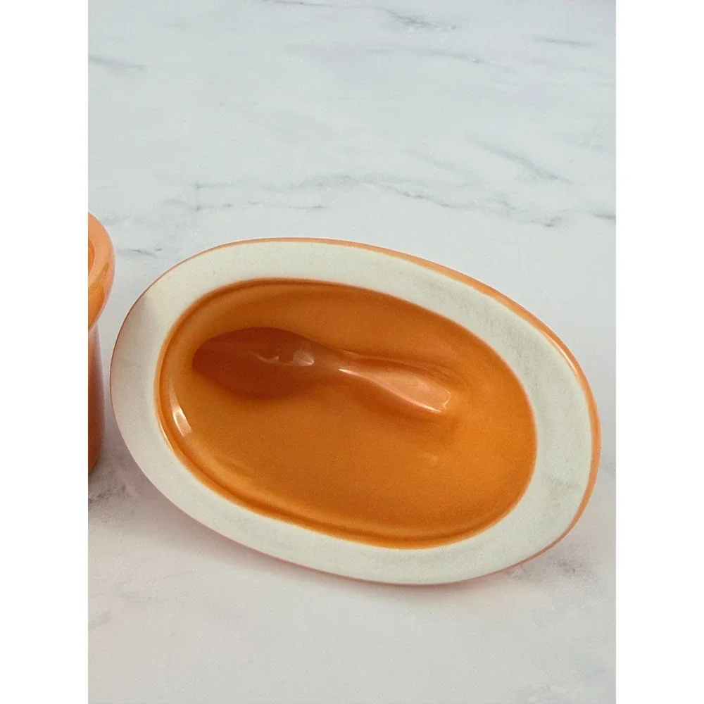 VTG BIA Orange Bunny Rabbit Ramekin 